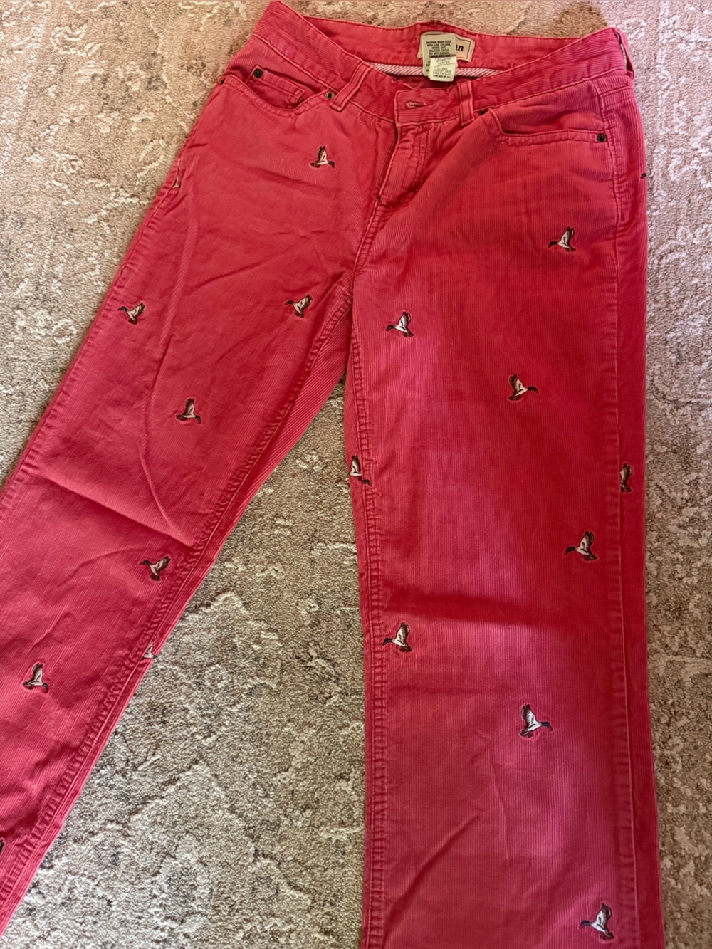 Pants L.L.Bean petite pants Stretch Corduroy Straight Leg Pants - Mallard - Picture 6 of 11